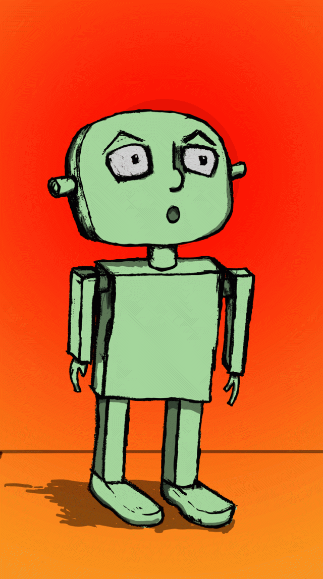 Young Green Robot (the 3000 model)