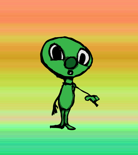 Pointing Alien