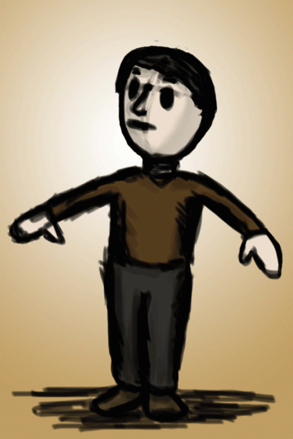 Holding out his arms