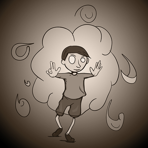 Trying to remove all space and time black and white version