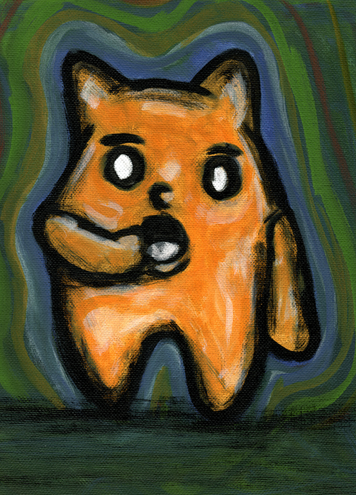 A gasp at what he saw