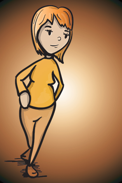 Walking along the sidewalk in the morning