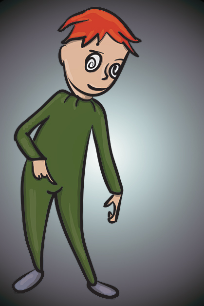 Look he's on the floor