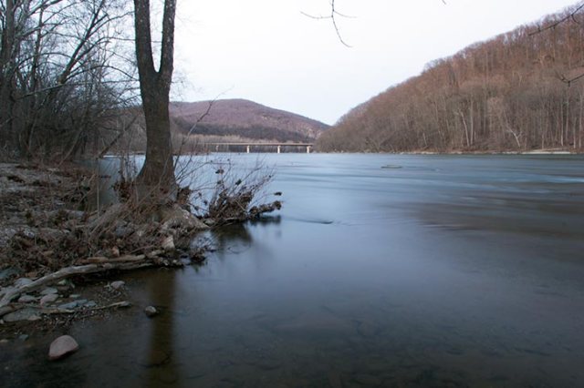 Old man river in the eveing