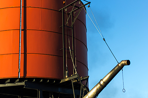 Orange water tower