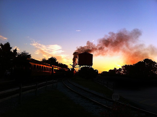 Train station in the eveing