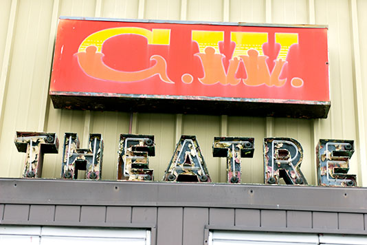 CW Theater sign