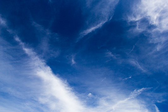 It was an open blue sky that day