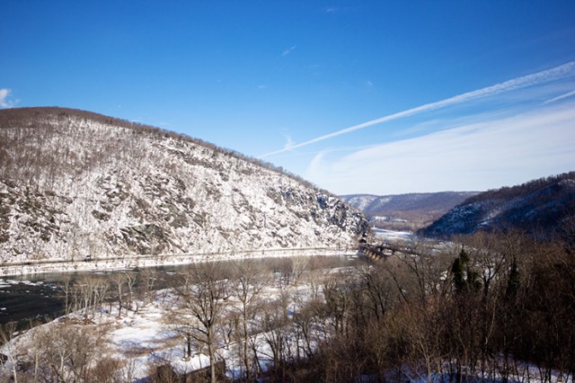 Hilltop over look in the winter