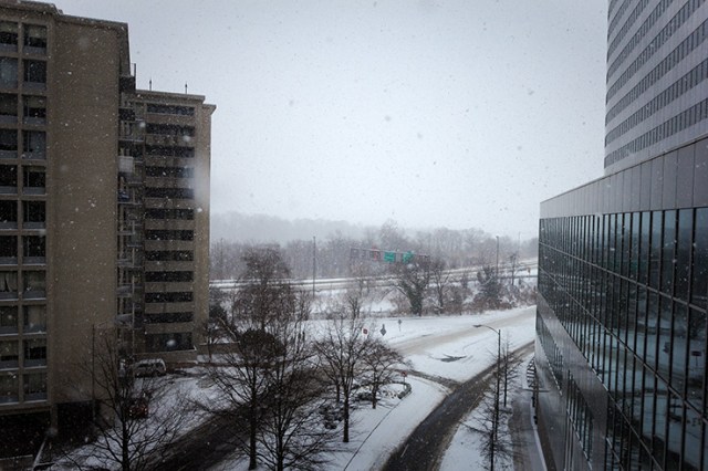 Just watching the snow fall